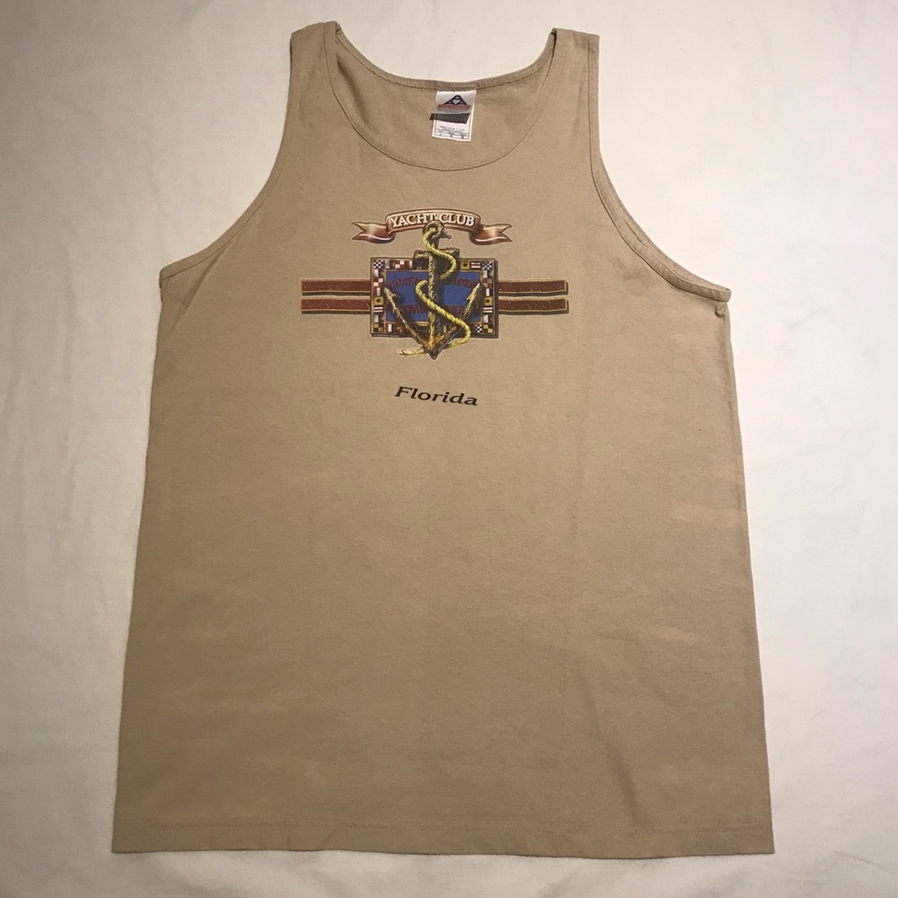 Vintage Yacht Club Florida Tank Top Alstyle Apparel Mens Size Large